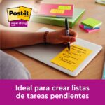 Post-It Super Sticky Confezione da 3 blocchi da 90 foglietti adesivi riposizionabili grandi - con righe - 100% PEFC - Colori assortiti - immagine 2
