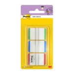 Dispenser Post-It Index con 66 segnalibri riposizionabili - Forma rettangolare - Colori assortiti