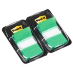 Confezione Post-It Index da 2 dispenser con 50 segnalibri riposizionabili - Forma rettangolare - Colore verde - immagine 2