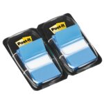Confezione Post-It Index da 2 dispenser con 50 segnalibri riposizionabili - Forma rettangolare - Colore blu - immagine 2