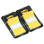 Confezione Post-It Index da 2 dispenser con 50 segnalibri riposizionabili - Forma rettangolare - Colore giallo chiaro - immagine 2
