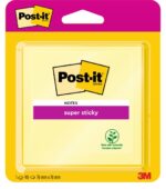 Post-It Super Sticky Blocco da 90 foglietti adesivi riposizionabili - 76x76 mm - 100% PEFC - Colore giallo chiaro - immagine 5