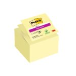 Post-It Super Sticky Confezione da 5 blocchi da 90 Z-Note grandi adesive riposizionabili Z-Note grandi - con righe - Colore giallo chiaro