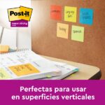 Post-It Super Sticky Confezione da 6 blocchi da 90 foglietti adesivi riposizionabili - Forma rettangolare - Colori assortiti - immagine 5