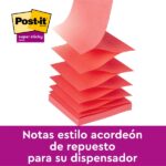 Post-It Super Sticky Confezione da 6 blocchi da 90 foglietti adesivi riposizionabili - Forma quadrata - 76x76 mm - a zig-zag - Colori assortiti - immagine 2