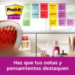Post-It Super Sticky Confezione da 6 blocchi da 90 foglietti adesivi riposizionabili - Forma quadrata - 76x76 mm - Colori assortiti - immagine 5