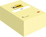 Post-It Confezione da 6 blocchi da 100 foglietti adesivi riposizionabili - Forma rettangolare - 101x152 mm - Colore giallo chiaro