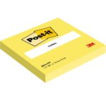 Confezione Post-It da 6 blocchi da 100 foglietti adesivi riposizionabili - Forma quadrata - 76x76 mm - Colore giallo neon - immagine 4
