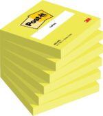 Confezione Post-It da 6 blocchi da 100 foglietti adesivi riposizionabili - Forma quadrata - 76x76 mm - Colore verde
