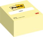 Post-It Cubo da 450 foglietti adesivi riposizionabili - Forma quadrata - 76x76 mm - Colore giallo chiaro