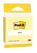 Blocco Post-It da 100 foglietti adesivi riposizionabili - Forma quadrata - 76x76 mm - Colore giallo chiaro