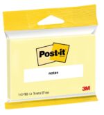 Blocco Post-It da 100 foglietti adesivi riposizionabili - 76x127 mm - 100% PEFC - Colore giallo chiaro