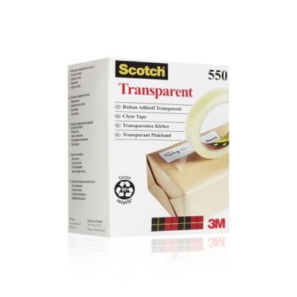 Scotch Confezione da 8 nastri adesivi 19 mm x 66 m - Trasparente