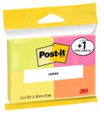 Confezione Post-It da 4 blocchi da 100 foglietti adesivi riposizionabili - Colori neon - 38x51 mm - Offerta 3 blocchi + 1 in omaggio - Colori assortiti - immagine 4