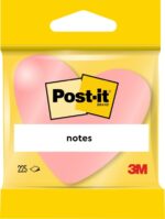 Blocco Post-It da 225 foglietti adesivi riposizionabili - Forma a cuore - 70x70 mm - Colore rosa - immagine 2
