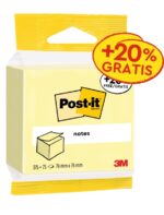 Blocco Post-It da 450 foglietti adesivi riposizionabili - 76x76 mm - 100% PEFC - Colore giallo chiaro