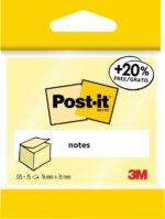 Blocco Post-It da 450 foglietti adesivi riposizionabili - 76x76 mm - 100% PEFC - Colore giallo chiaro - immagine 2