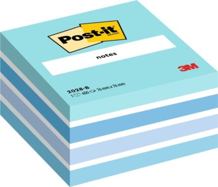 Post-It Cubo da 450 foglietti adesivi riposizionabili - Forma quadrata - 76x76 mm - Colori assortiti