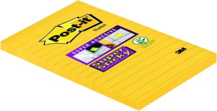 Post-It Super Sticky Blocco da 75 foglietti adesivi riposizionabili - Forma rettangolare - 101x152 mm - Colore giallo ultra