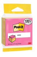 Post-It Cubo da 400 foglietti adesivi riposizionabili - Forma quadrata - 76x76 mm - Colori assortiti - immagine 2
