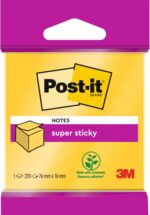 Post-It Super Sticky Cubo da 270 foglietti adesivi riposizionabili - Forma quadrata - 76x76 mm - Colore giallo - immagine 2
