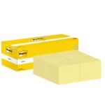 Confezione Post-It da 24 blocchi da 100 foglietti adesivi riposizionabili - Forma quadrata - 76 x 76 mm - Colore giallo chiaro - immagine 5