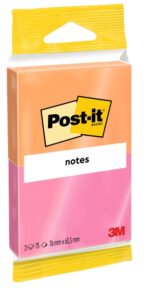 Confezione Post-It da 2 blocchi da 75 foglietti adesivi riposizionabili - Forma rettangolare - 76x63