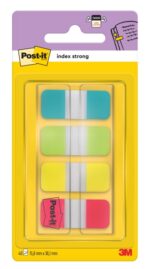 Dispenser Post-It Index con 40 segnalibri riposizionabili - Forma rettangolare - Colori assortiti