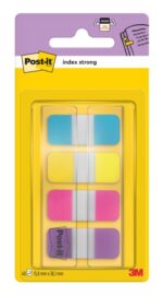 Dispenser Post-It Index con 40 segnalibri riposizionabili - Forma rettangolare - Colori assortiti