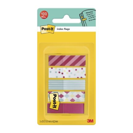 Post-It Index Dispenser con 100 segnalibri riposizionabili - Forma rettangolare - Colori assortiti
