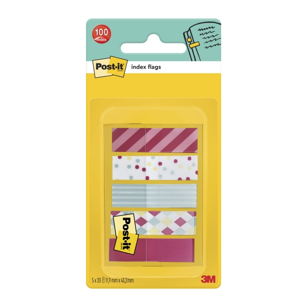 Post-It Index Dispenser con 100 segnalibri riposizionabili - Forma rettangolare - Colori assortiti