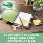 Post-It Confezione da 24 blocchi da 100 foglietti adesivi riciclati - Forma quadrata - 76x76 mm - Colore giallo chiaro - immagine 5