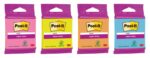 Post-It Super Sticky Blocco da 45 foglietti adesivi riposizionabili - Forma quadrata - 76x76 mm - Colori assortiti