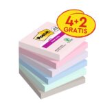 Post-It Super Sticky Confezione da 6 blocchi da 90 foglietti adesivi riposizionabili - Forma quadrata - 76x76 mm - Colore grigio