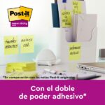 Post-It Super Sticky Confezione da 6 blocchi da 90 foglietti adesivi riposizionabili - 76x76 mm - Promozione 4 blocchi + 2 in omaggio - Colore giallo chiaro - immagine 2