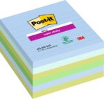 Post-It Super Sticky Confezione da 6 blocchi da 90 foglietti adesivi riposizionabili - Forma quadrata - 101x101 mm - Colori assortiti