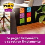 Post-It Super Sticky Confezione da 6 blocchi da 90 foglietti adesivi riposizionabili - Forma quadrata - 101x101 mm - Colori assortiti - immagine 3