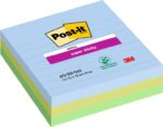 Post-It Super Sticky Confezione da 3 blocchi da 70 foglietti adesivi riposizionabili - Forma quadrata - 101x101 mm - Colori assortiti