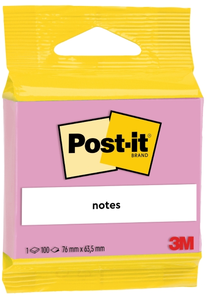 Post-It Blocco da 100 foglietti adesivi riposizionabili - Forma rettangolare - 63