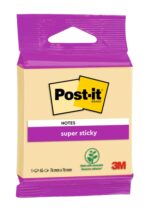 Post-It Super Sticky Blocco da 45 foglietti adesivi riposizionabili - Forma quadrata - 76x76 mm - Colore giallo chiaro