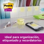 Post-It Super Sticky Blocco da 45 foglietti adesivi riposizionabili - Forma quadrata - 76x76 mm - Colore giallo chiaro - immagine 4