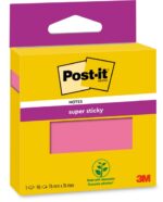 Post-It Super Sticky Blocco da 90 foglietti adesivi riposizionabili - 76x76 mm - 100% PEFC - Colore rosa