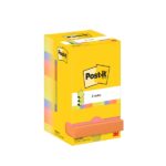 Post-It Confezione da 12 blocchi da 100 Z-Note adesive riposizionabili - Forma quadrata - 76x76 mm - Colori assortiti - immagine 2