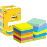 Post-It Confezione da 12 blocchi da 90 foglietti adesivi riposizionabili - Forma quadrata - 76x76 mm - Colori assortiti - immagine 3
