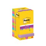 Post-It Super Sticky Confezione da 12 blocchi da 90 foglietti adesivi riposizionabili - Forma quadrata - 76x76 mm - Colori assortiti - immagine 5
