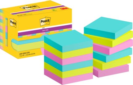 Post-It Super Sticky Confezione da 12 blocchi da 90 foglietti adesivi riposizionabili - Forma quadrata - 47