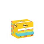 Confezione Post-It da 12 blocchi da 100 foglietti adesivi riposizionabili - Forma rettangolare - 38x51 mm - Colori assortiti - immagine 2