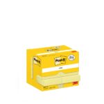 Confezione Post-It da 12 blocchi da 100 foglietti adesivi riposizionabili - Forma rettangolare - 38x51 mm - Colore giallo chiaro - immagine 4