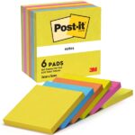 Confezione Post-It da 6 blocchi da 100 foglietti adesivi riposizionabili - Forma quadrata - 76x76 mm - Colori assortiti - immagine 3