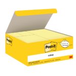 Confezione Post-It da 24 blocchi da 100 foglietti adesivi riposizionabili - Forma - 51x38 mm - Colore giallo chiaro - immagine 2